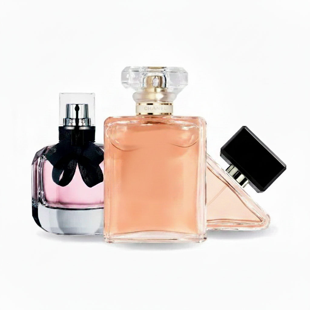 SET MIT 3 Düfte: Blumig-orientalisches Damenparfüm, klassisches Eau de Parfum und fruchtiger Duft – 100 ml