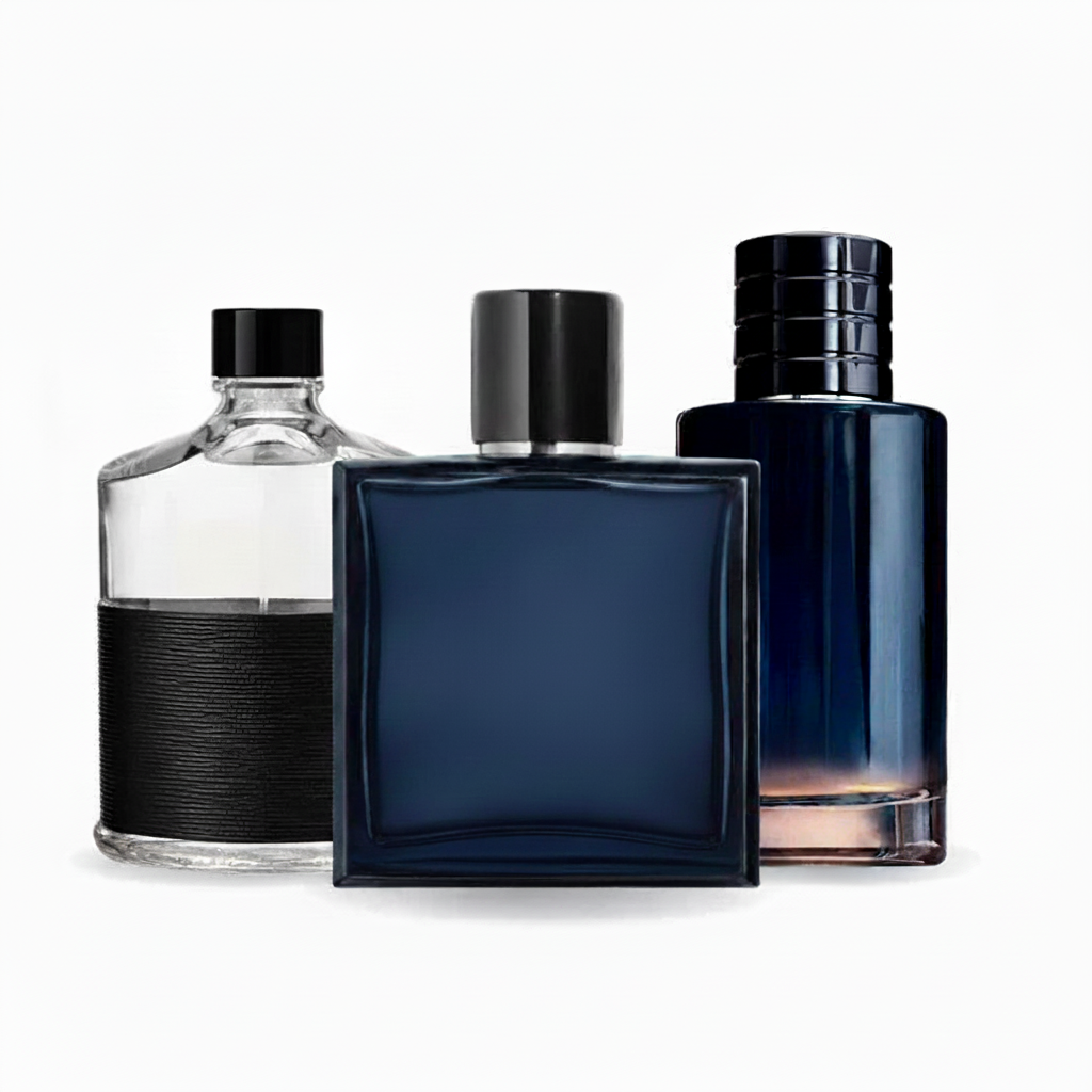 SET MIT 3 Düfte: Holziger Herrenduft, Aromatischer Zitrusduft und Würziger Fougère-Duft – 100 ml